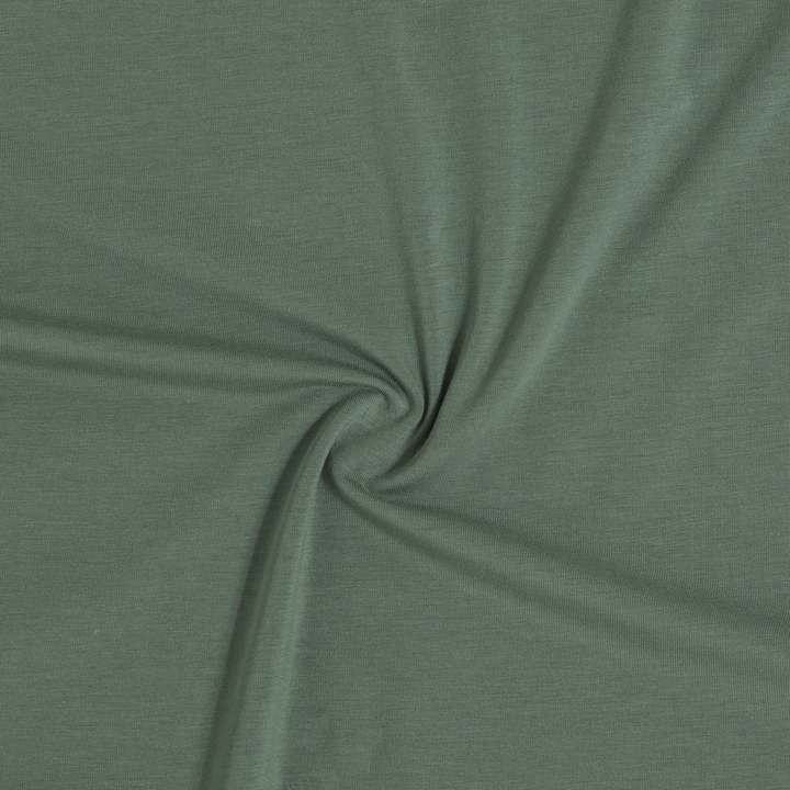 Supima Curved Tee Dark Sage fabric detail