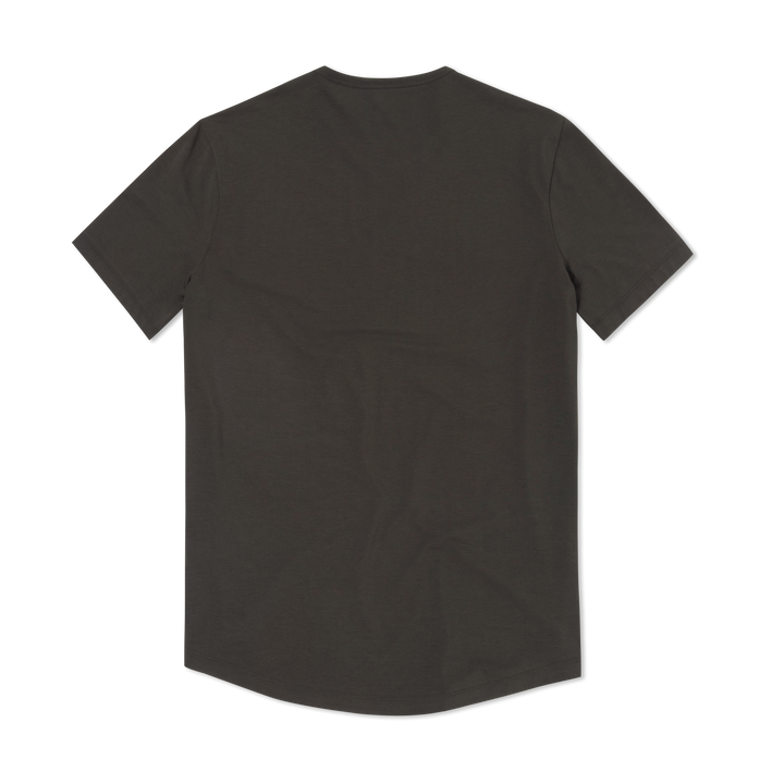 Supima Curved Tee Shadow back flat