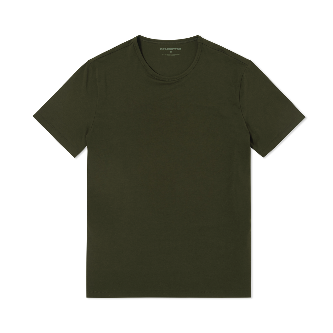 Supima Tee Dark Pine front flat