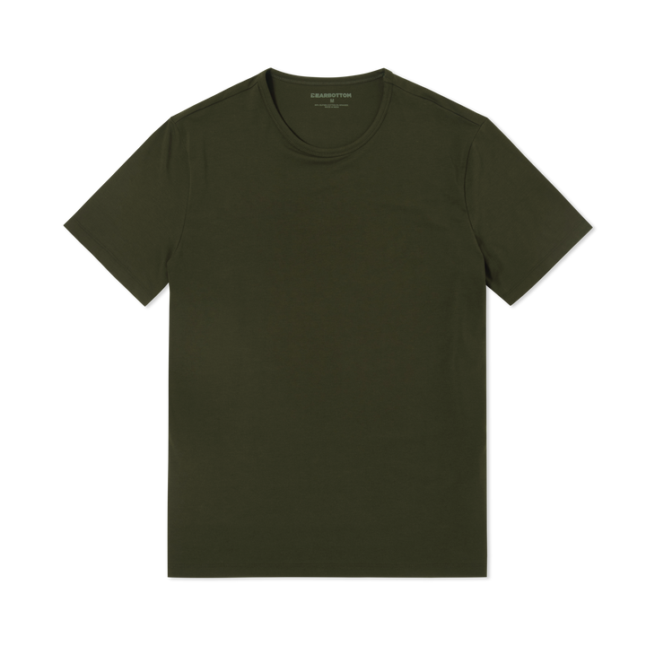 Supima Tee Dark Pine front flat