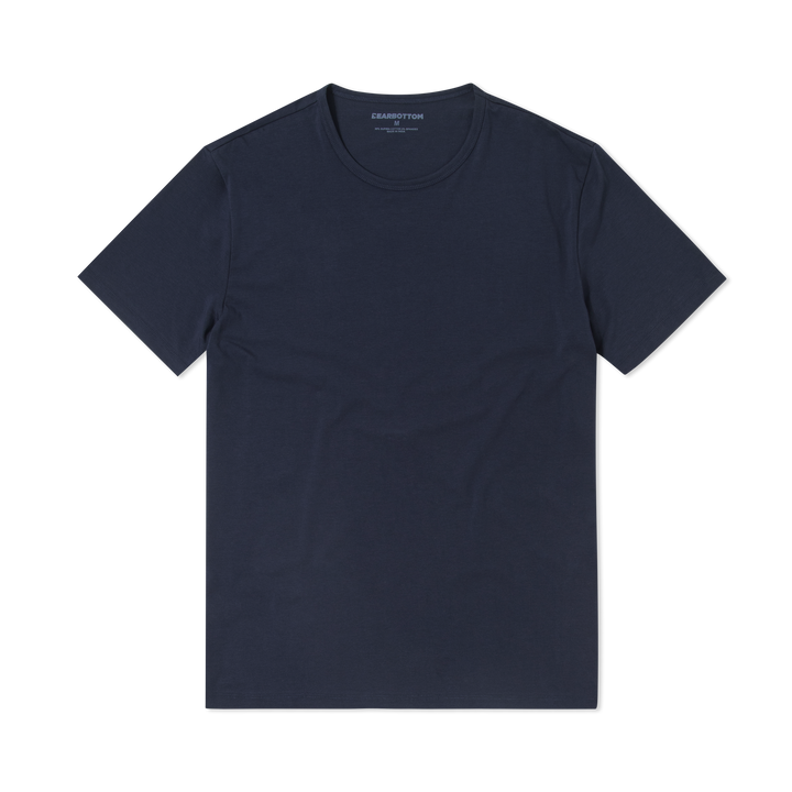 Supima Tee Navy front flat