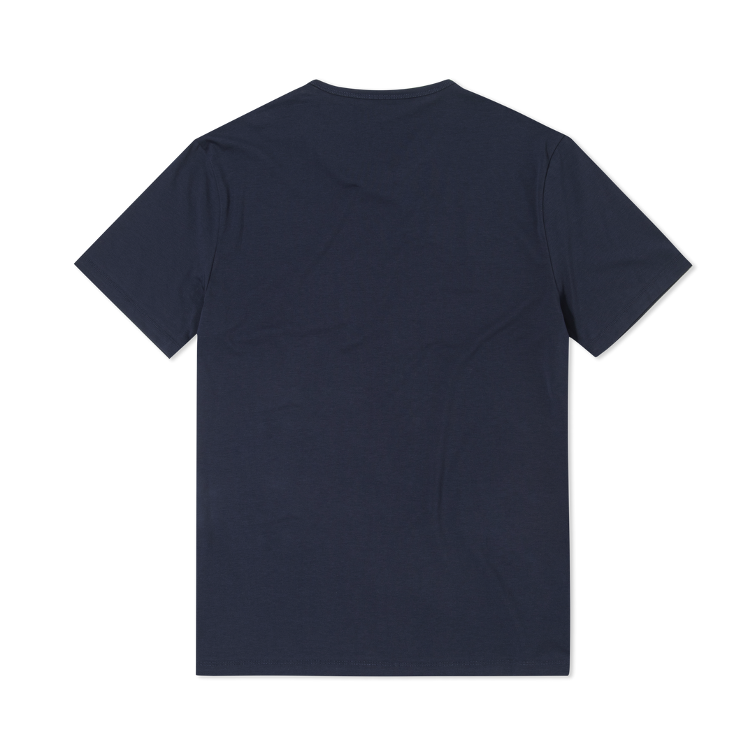 Supima Tee Navy back flat