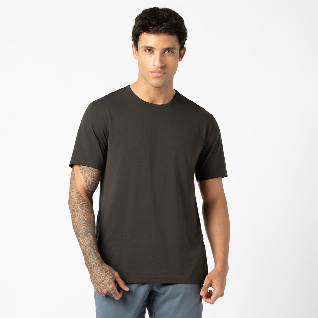 Supima Tee Shadow front on model