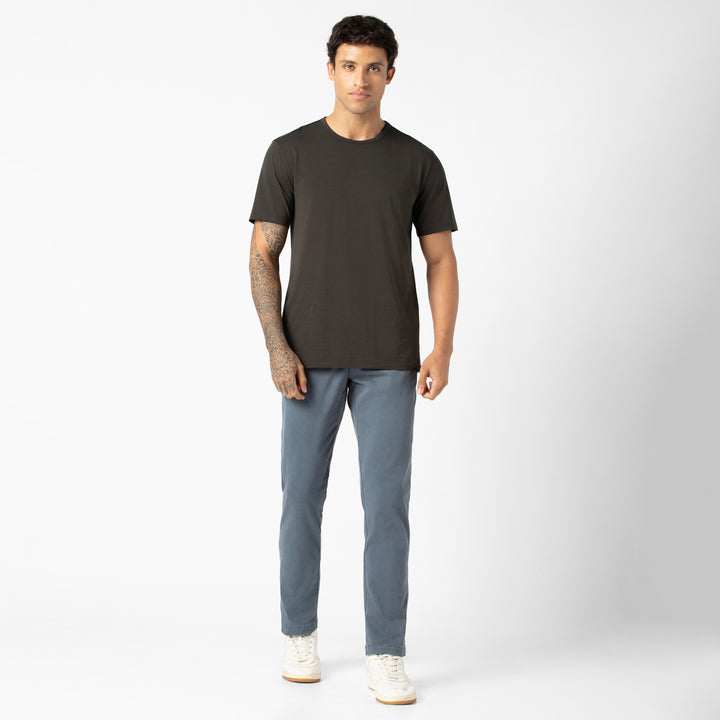Supima Tee Shadow full body on model