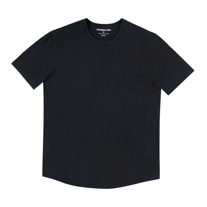 Supima Curved Tee Black front