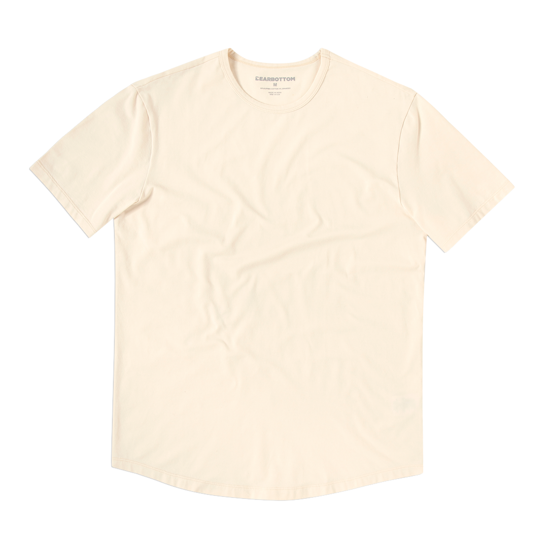 Supima Curved Tee Ecru