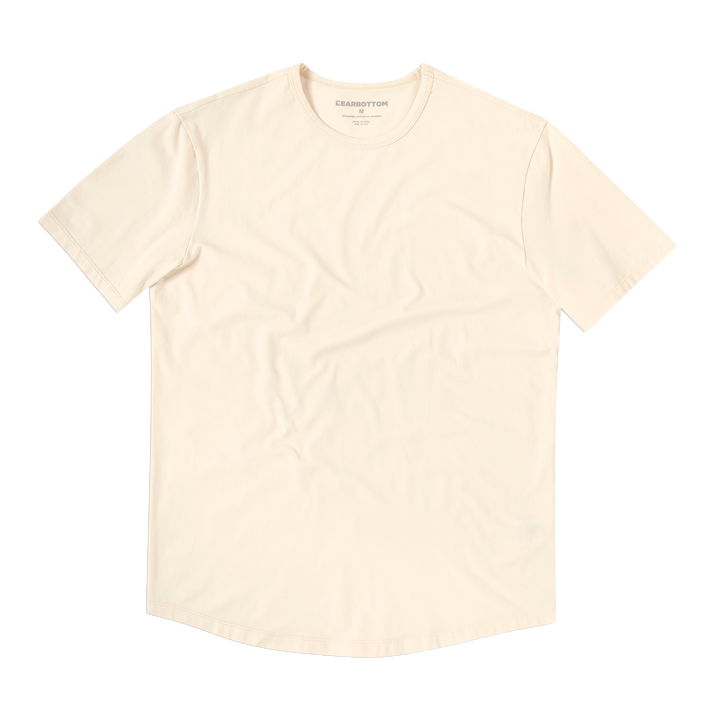 Supima Curved Tee Ecru