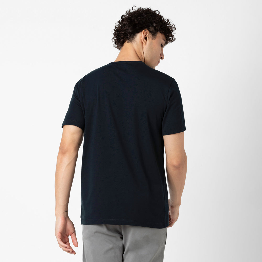 Supima Tee Black back on model #color_black