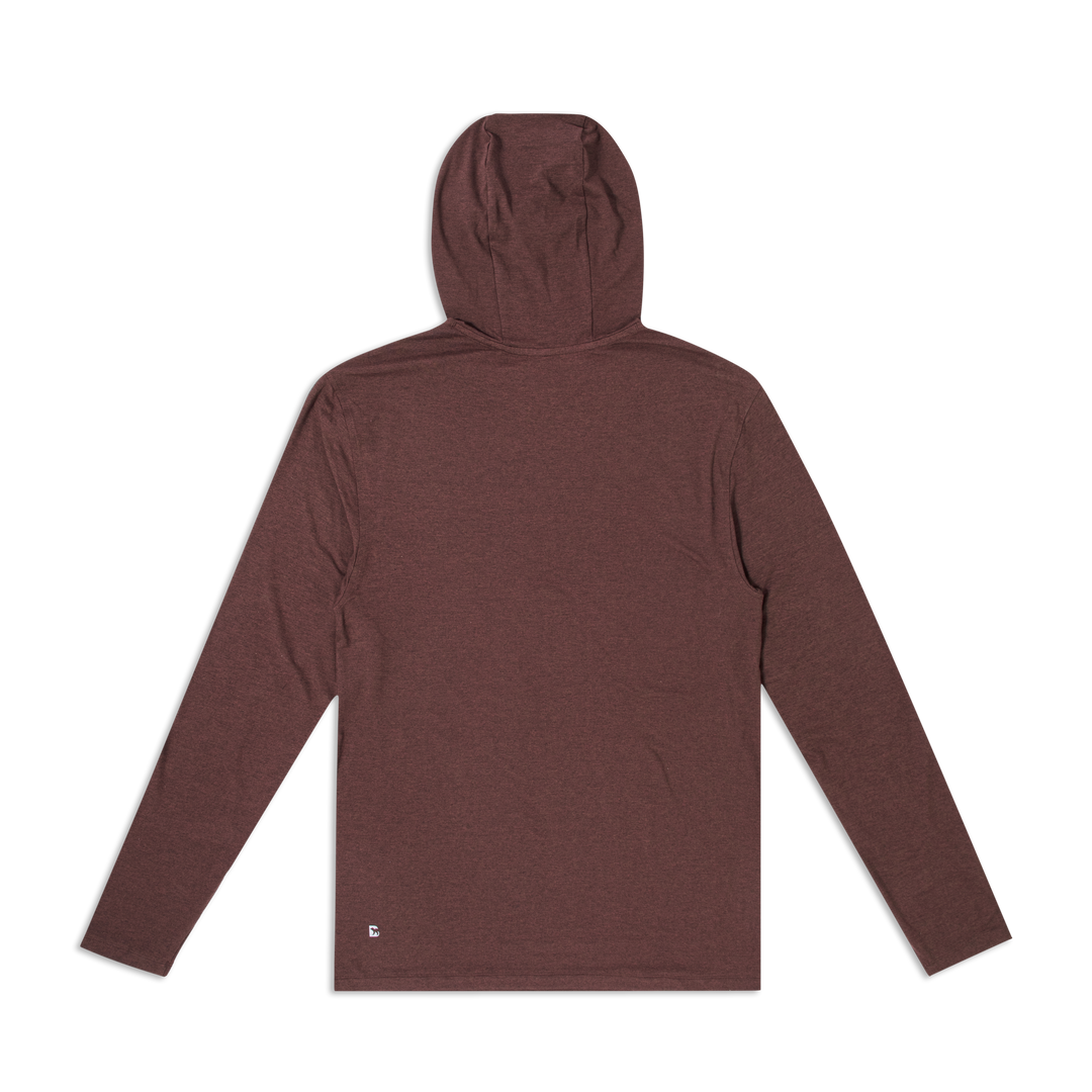 Tech Hoodie Deep Mauve back flat