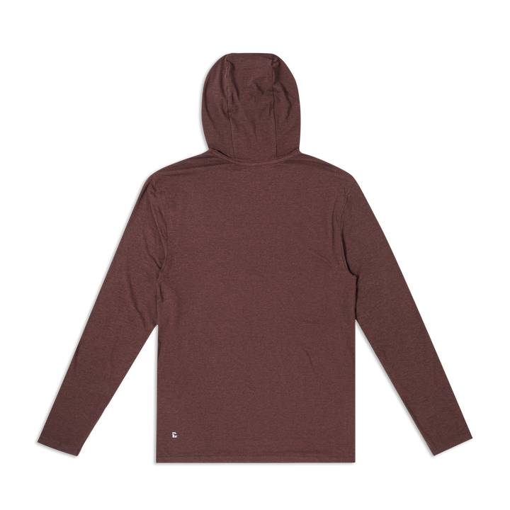 Tech Hoodie Deep Mauve back flat