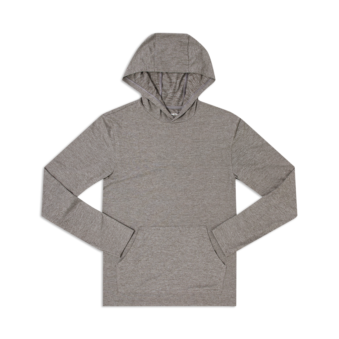 Tech Hoodie Grey Flat Front