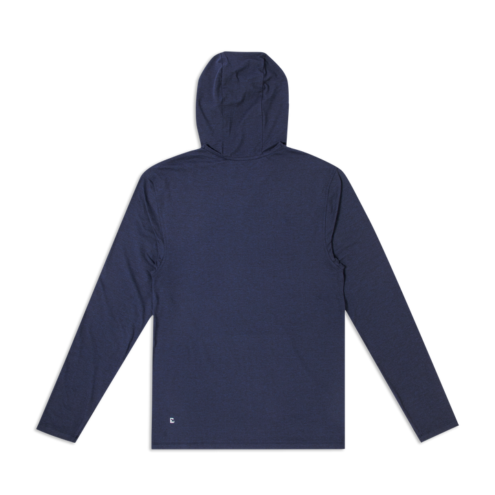 Tech Hoodie Navy back flat