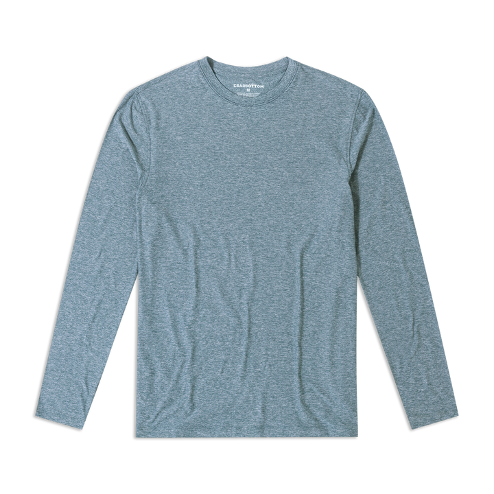 Tech Long Sleeve Tee Dark Lagoon front flat
