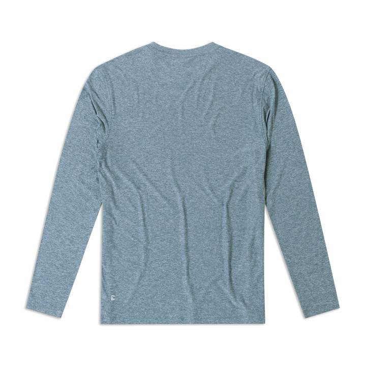 Tech Long Sleeve Tee Dark Lagoon back flat