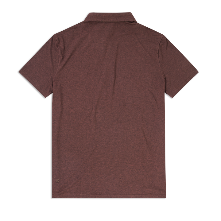 Tech Polo Deep Mauve back flat