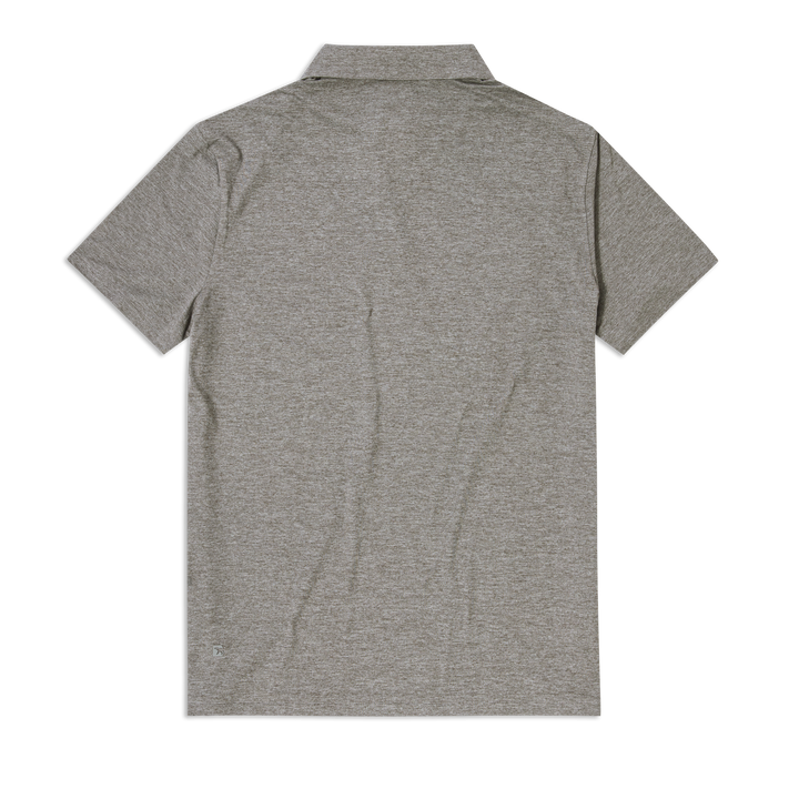 Tech Polo Grey back flat