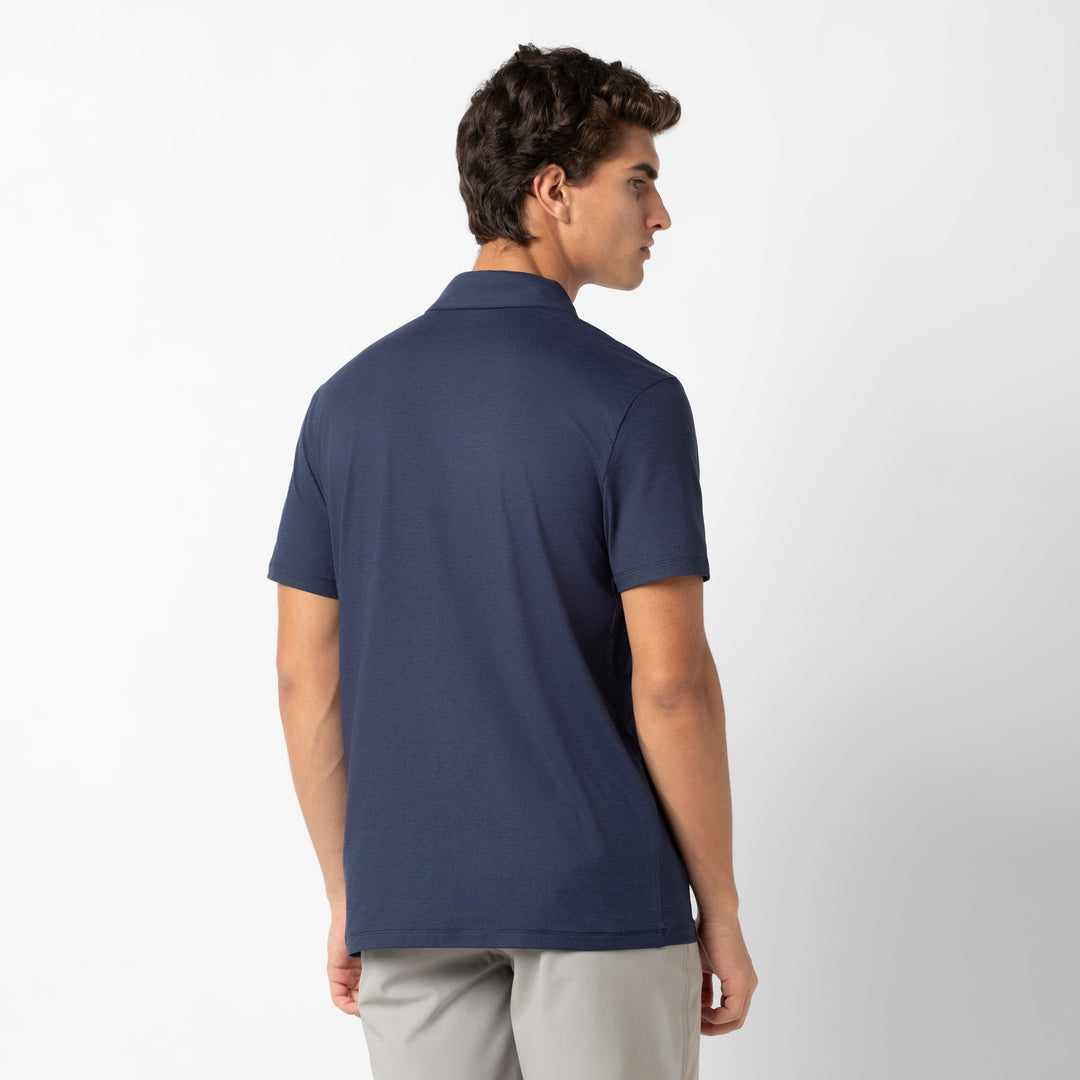 Tech Polo Navy back on model