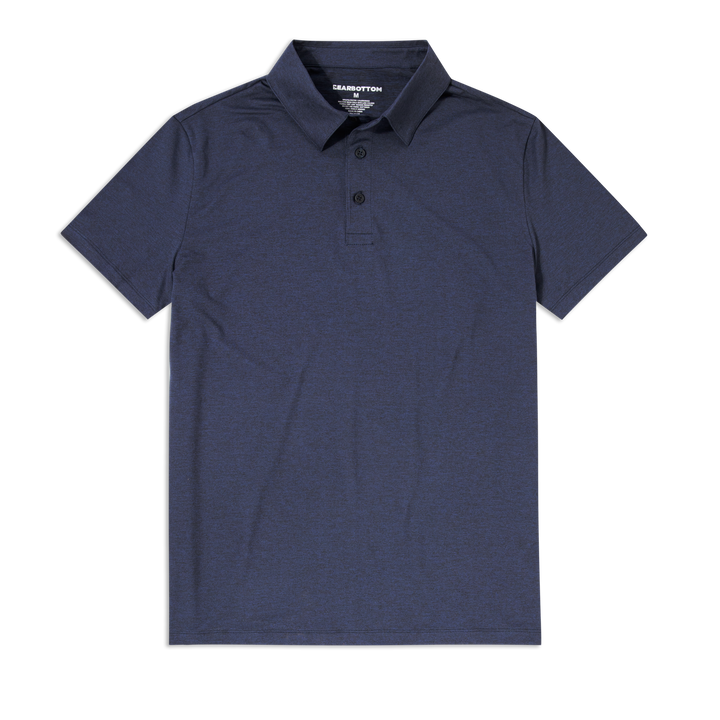 Tech Polo Navy front flat