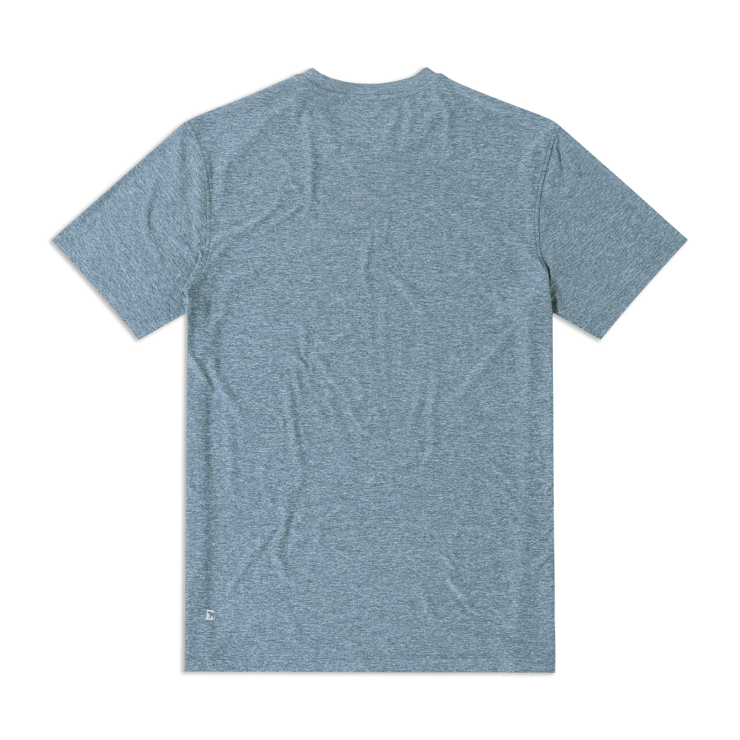 Tech Short Sleeve Tee Dark Lagoon back flat