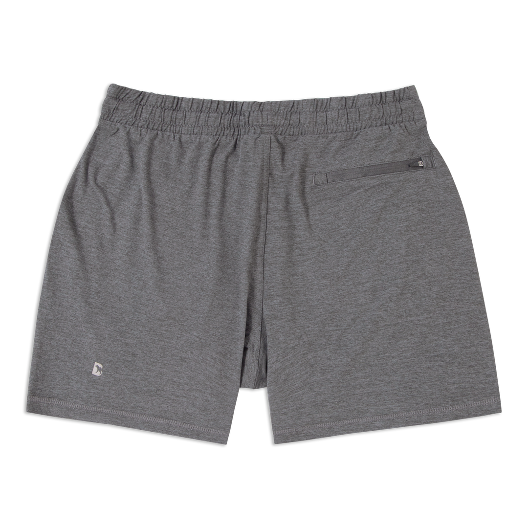 Tech Short 5 Charcoal back flat