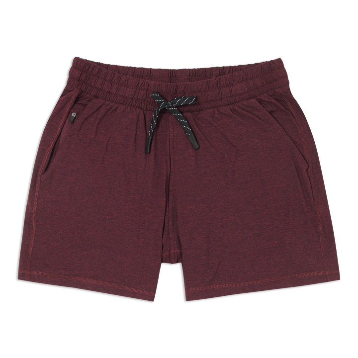 Tech Short 5 Maroon front flat