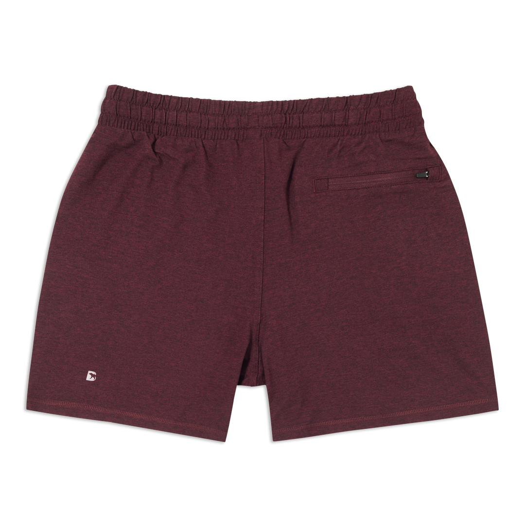 Tech Short 5 Maroon back flat