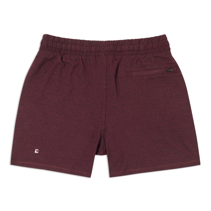 Tech Short 5 Maroon back flat
