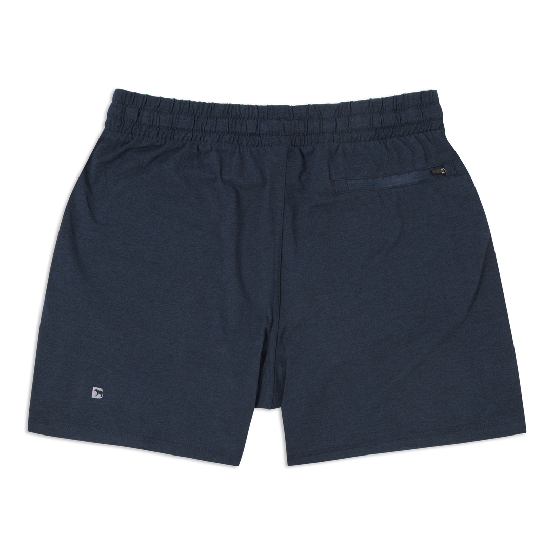 Tech Short 5 Navy back flat