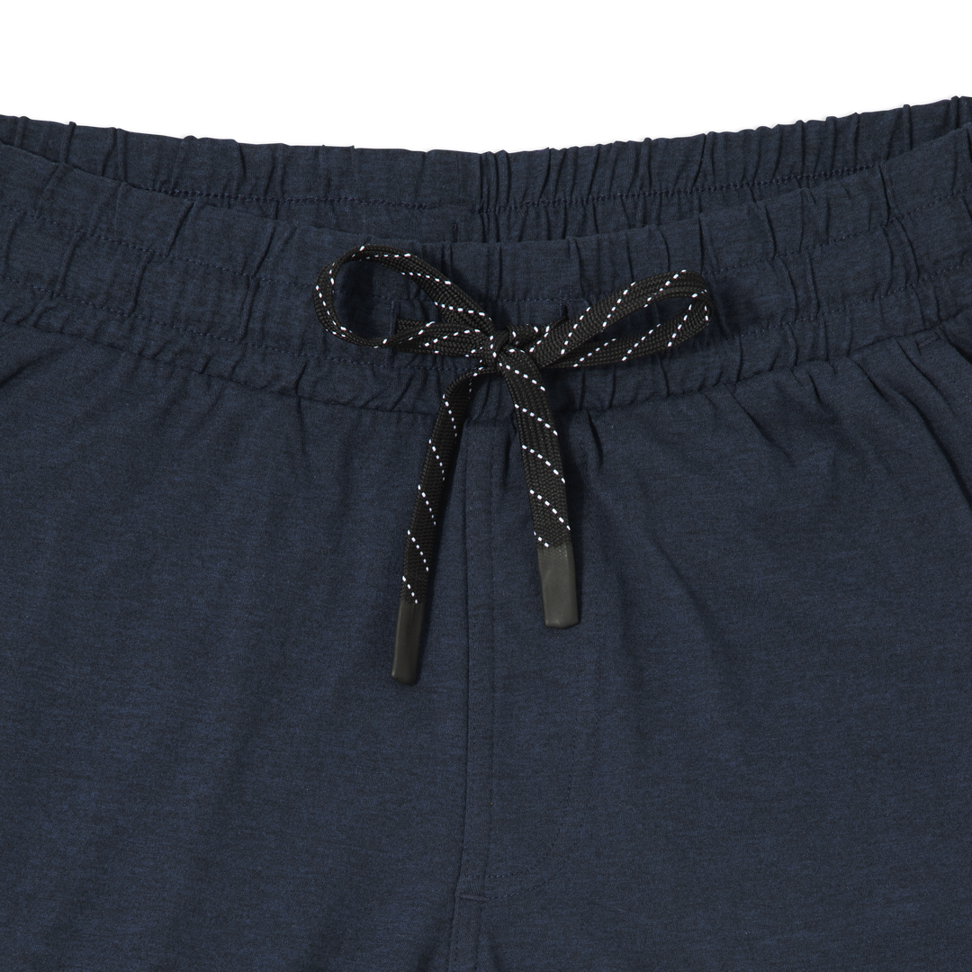 Tech Short 5 Navy close up front