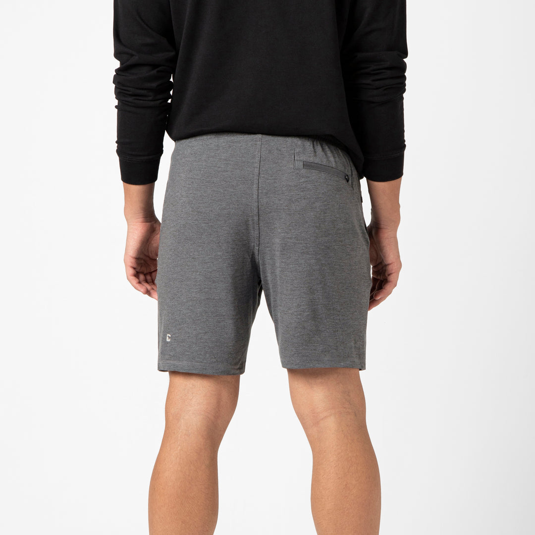 Tech Short 7 Charocal back on model