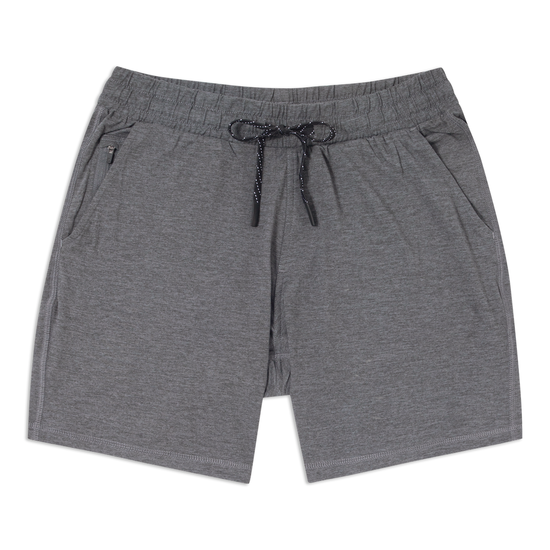 Tech Short 7 Charcoal front flat