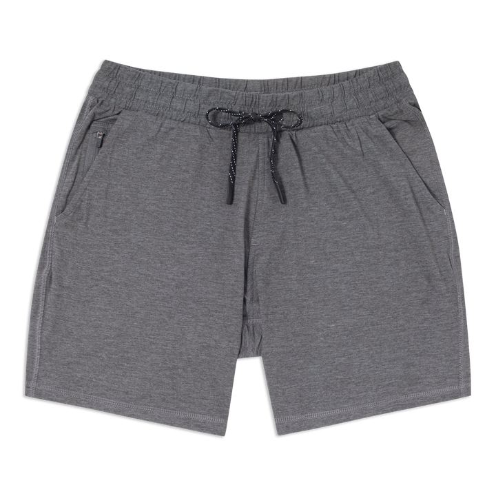 Tech Short 7 Charcoal front flat