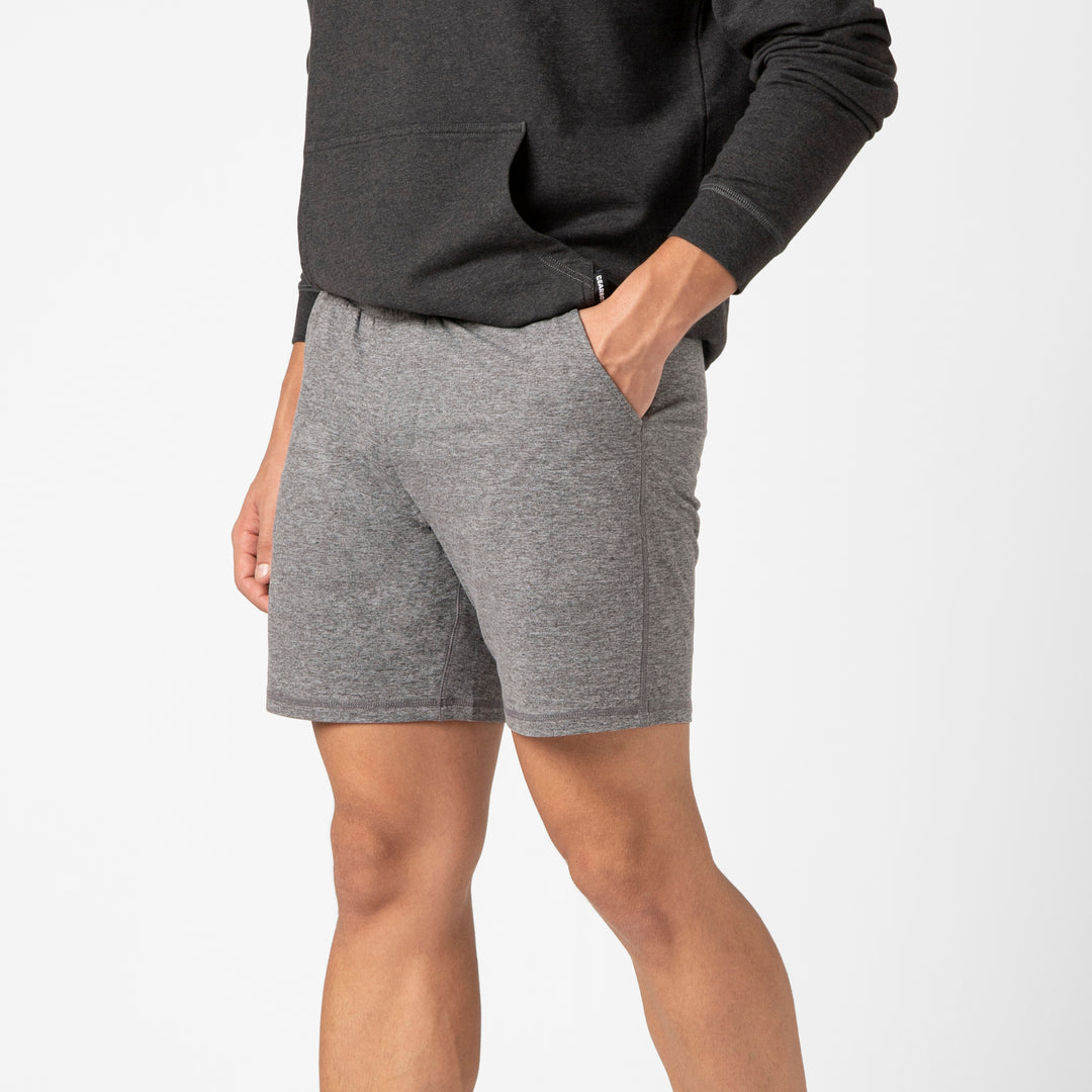 Tech Short 7 Grey side on model