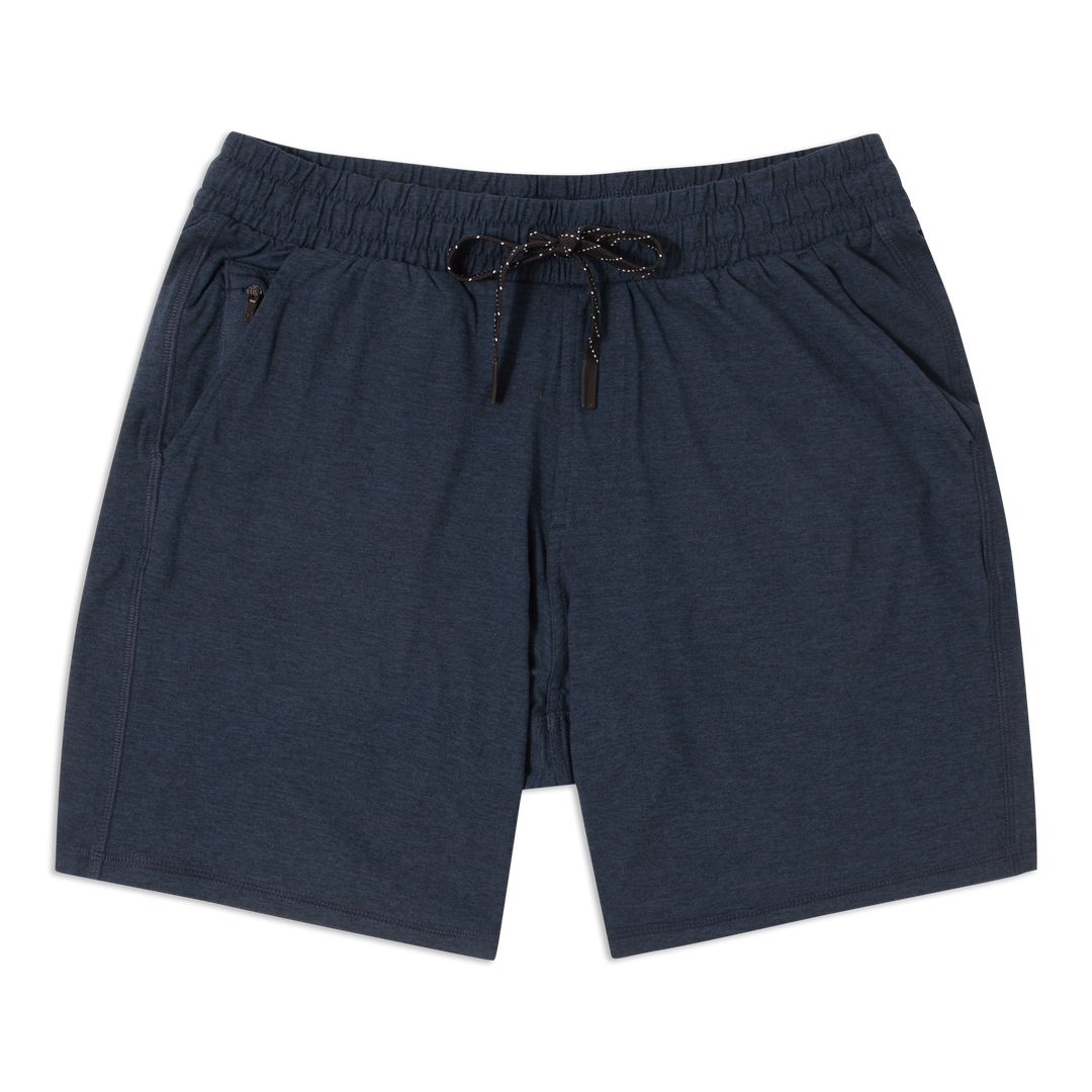 Tech Short 7 Navy front flat