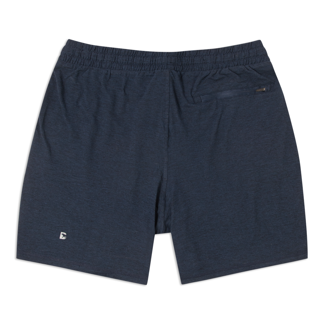 Tech Short 7 Navy back flat