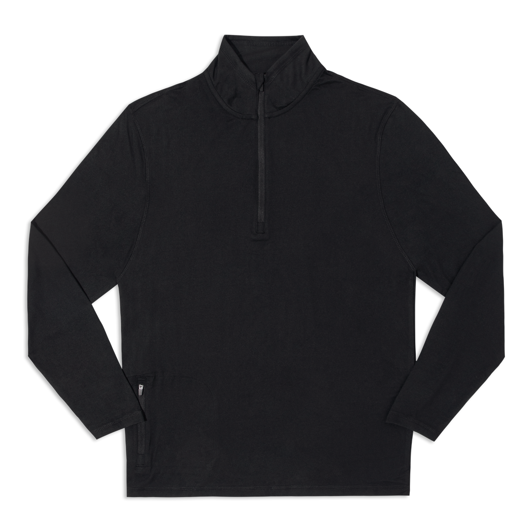 Tech Half Zip Black front