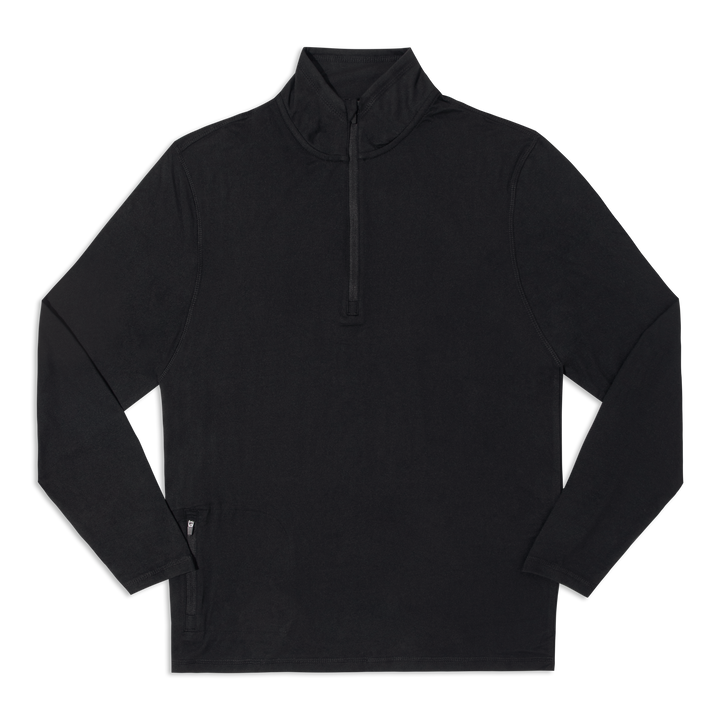 Tech Half Zip Black front