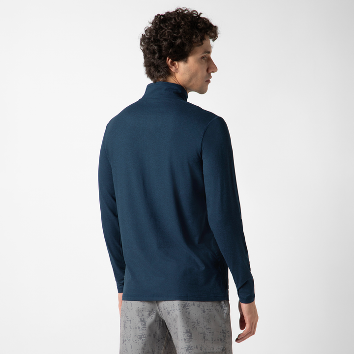 Tech Half Zip Navy back on model