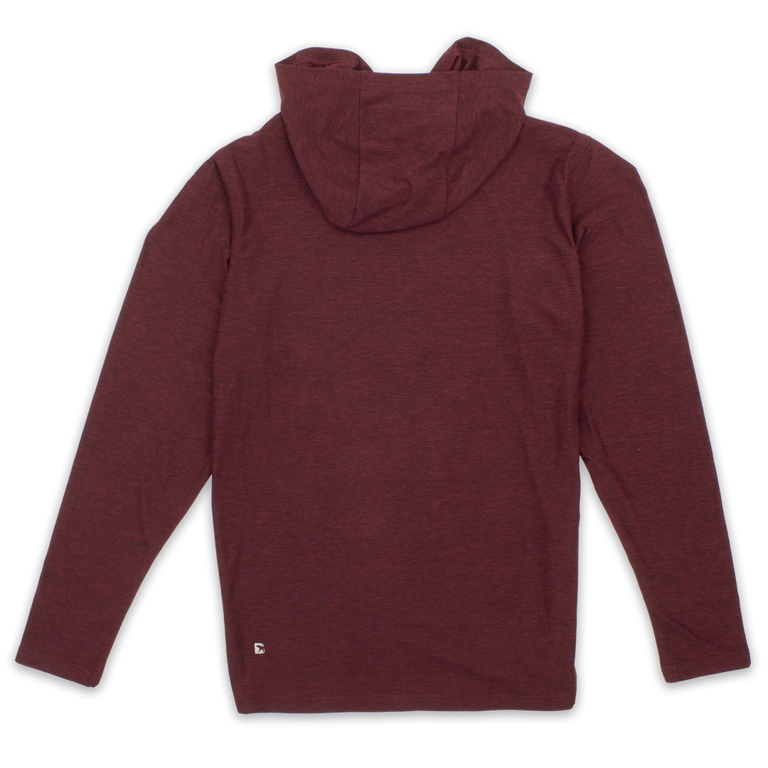 Tech Hoodie Maroon Back