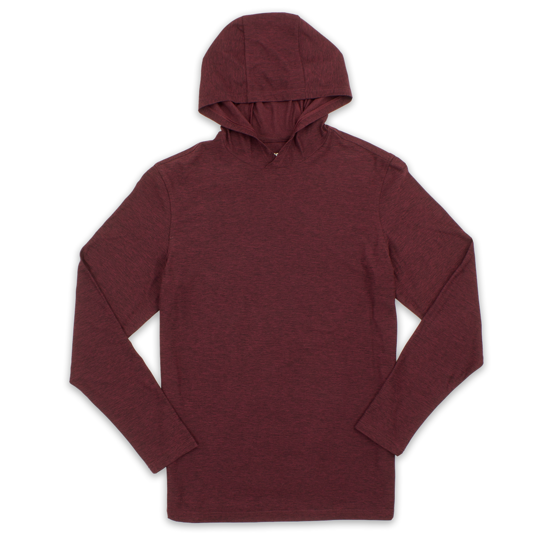 Tech Hoodie Maroon Front