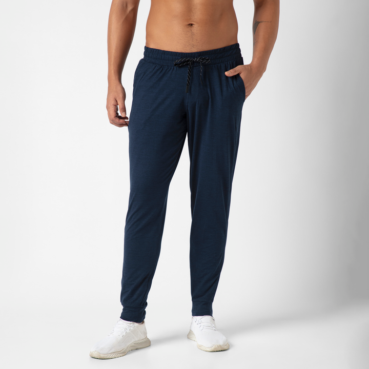 Tech Jogger Navy front on model