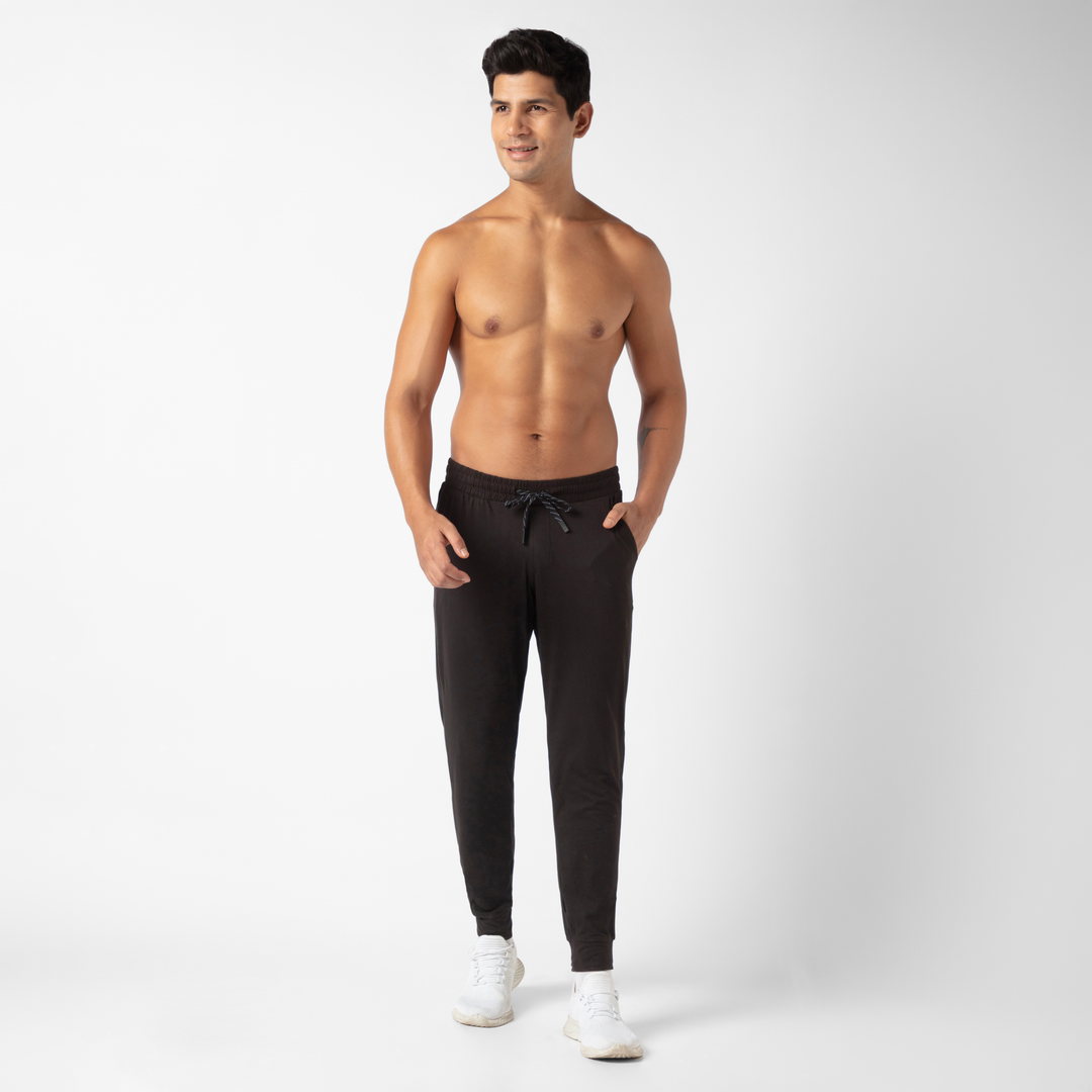 Tech Jogger Black full body on model