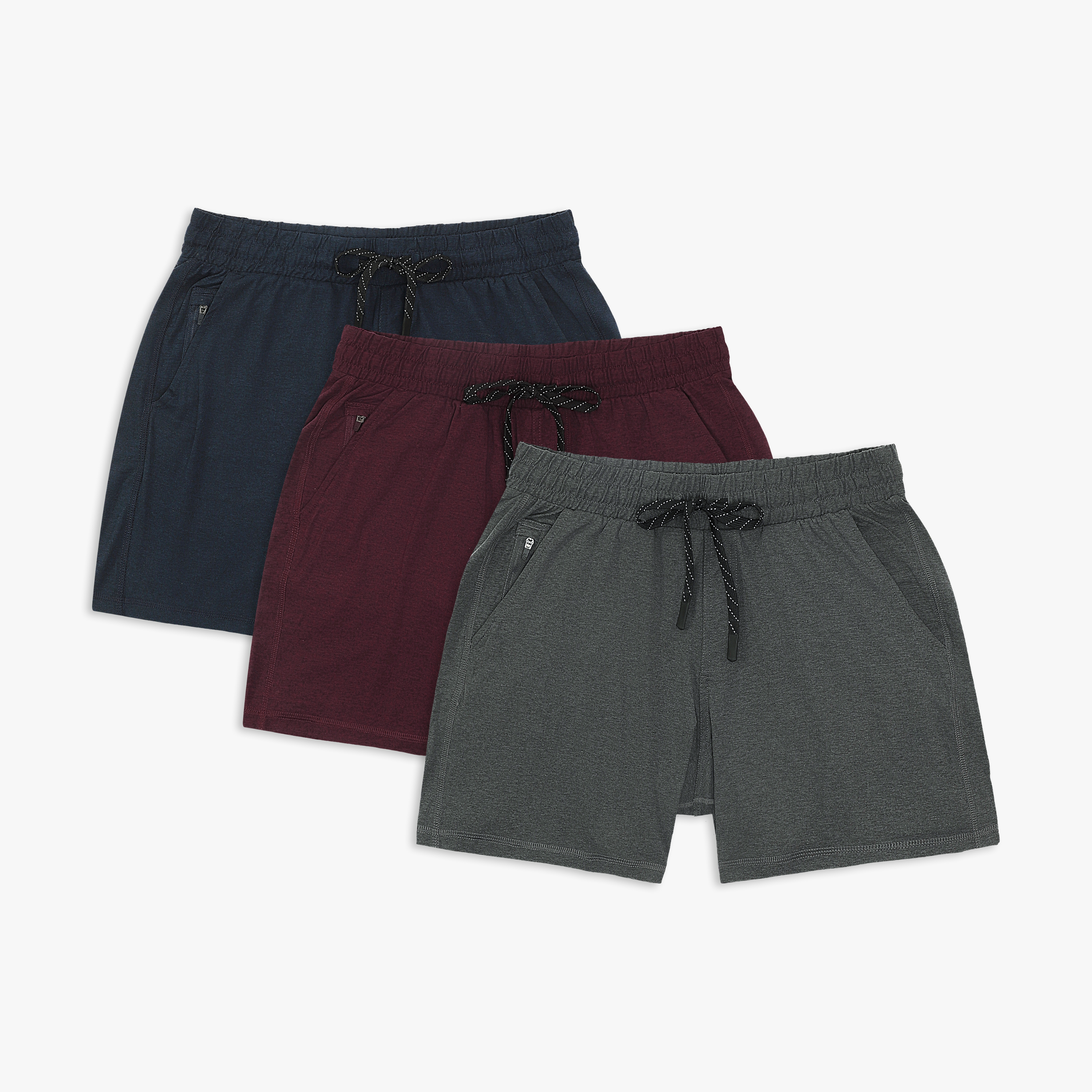 Tech Short 5.5" Charcoal, Maroon, and Navy