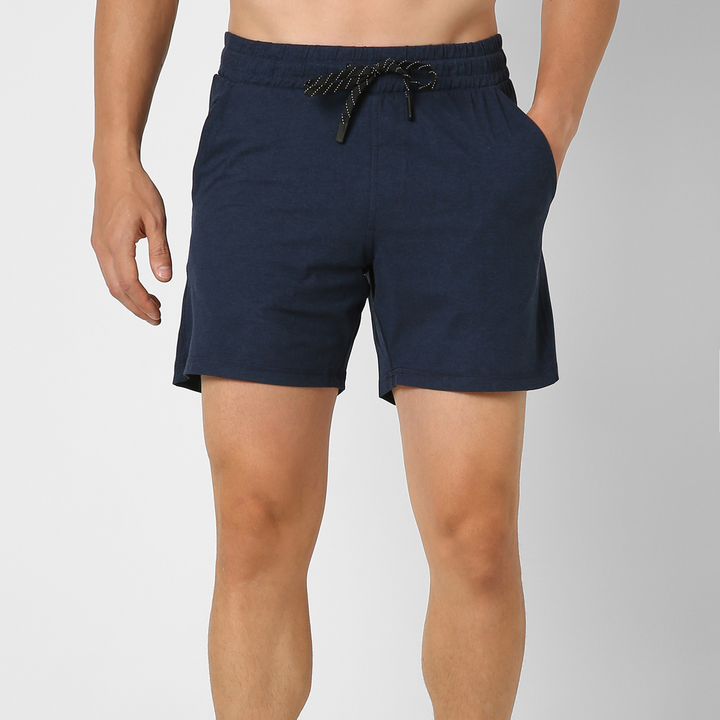 Tech Short 5 Navy on model