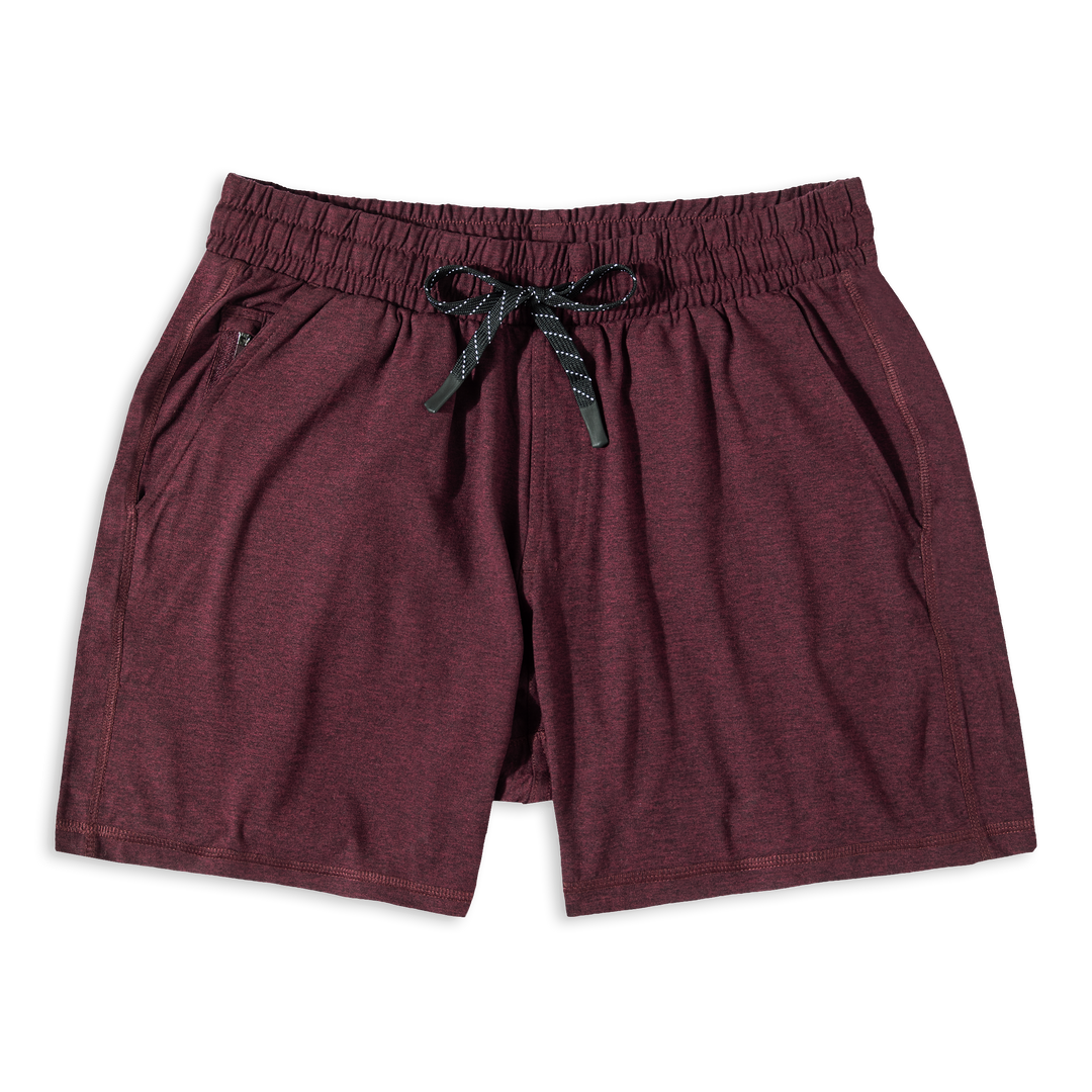 Tech Short 5 Maroon