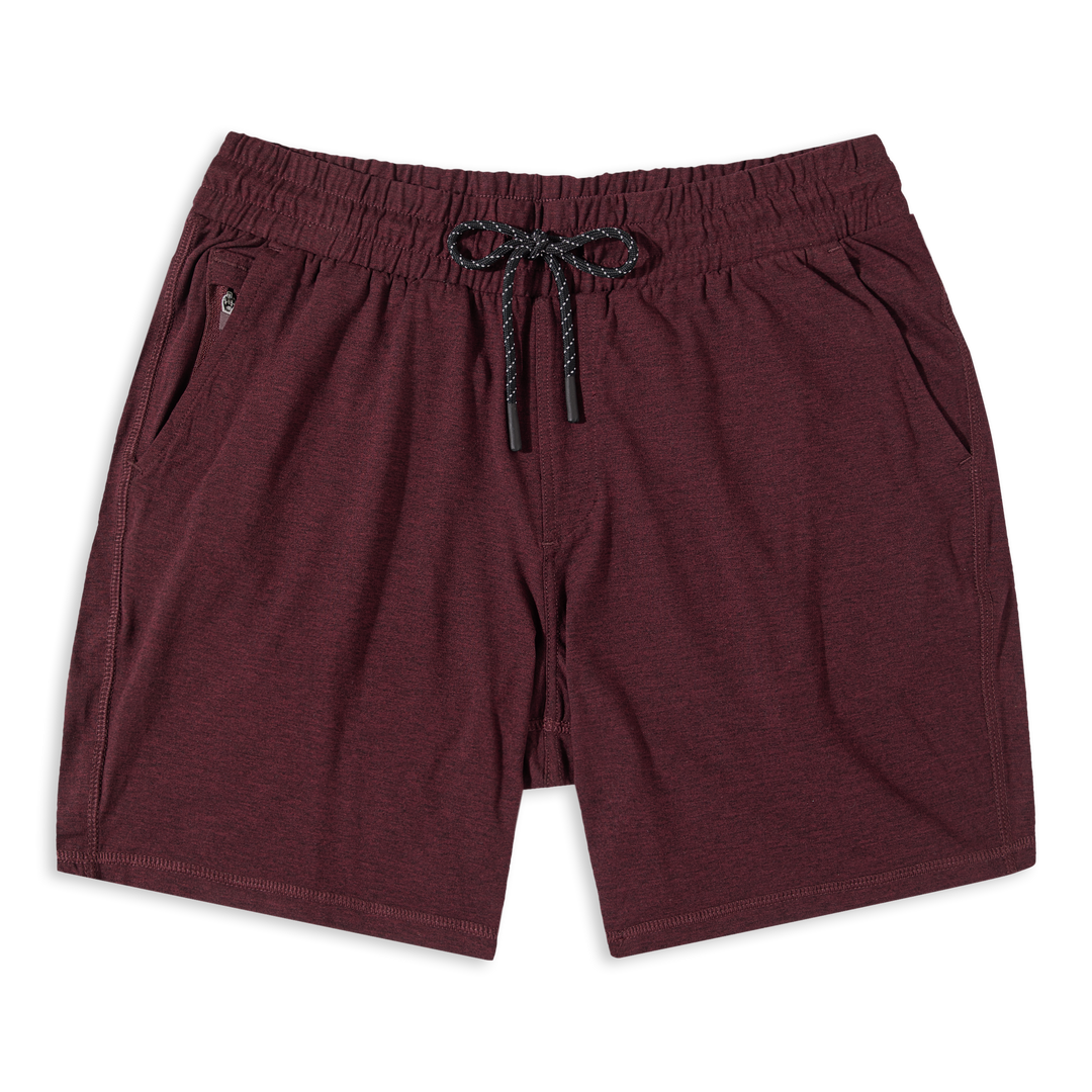 Tech Short 7 Maroon