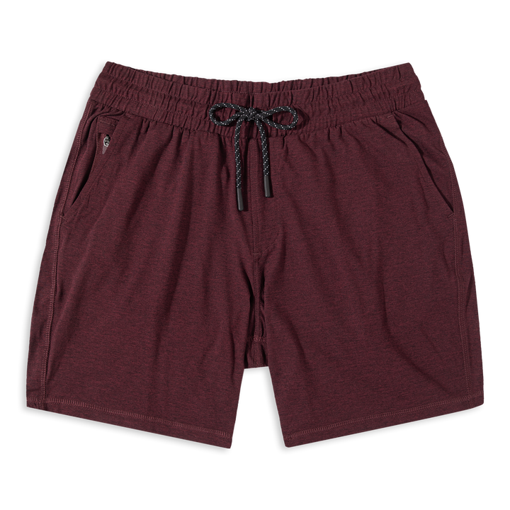 Tech Short 7 Maroon