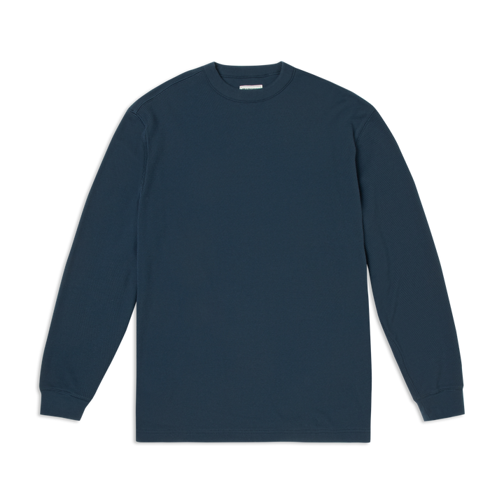 Thermal Knit Crew Navy front