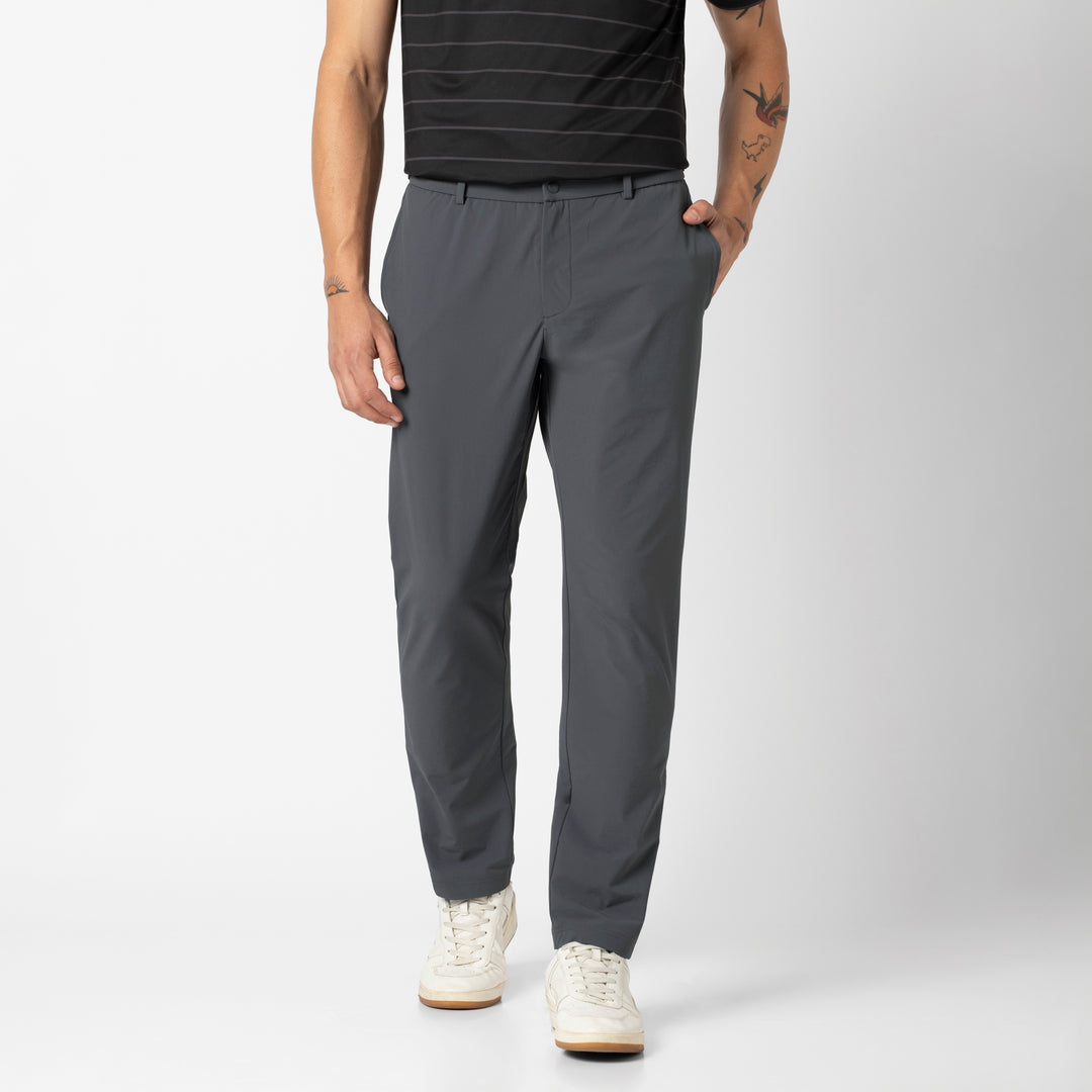 Tour Pant Dark Grey front on model