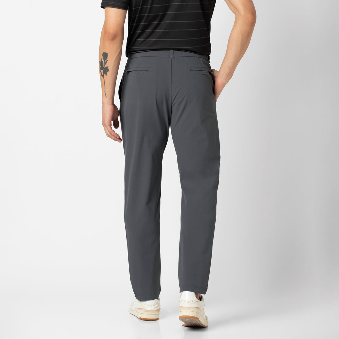 Tour Pant Dark Grey back on model